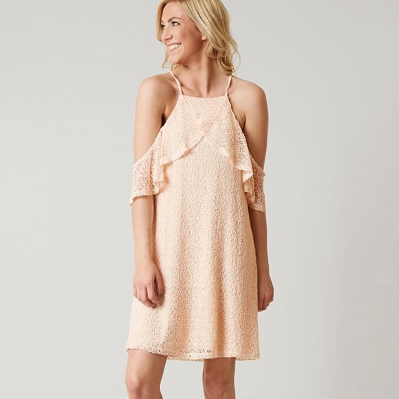 Paper Crane Dresses & Skirts -  PAPER CRANE COLD SHOULDER DRESS Blush Pink